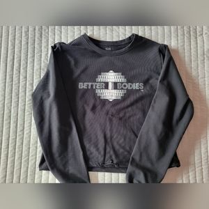 BETTER BODIES Empire Cropped Printed Crew